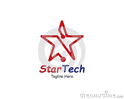 Star Technology logo symbol or icon template Stock Photo