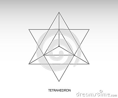 Star tetrahedron icon Vector Illustration