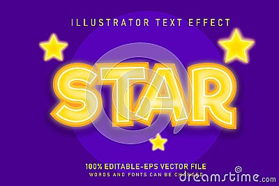 Star text effect design vector Stock Photo