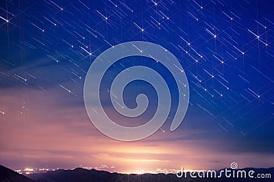 Star trail Stock Photo