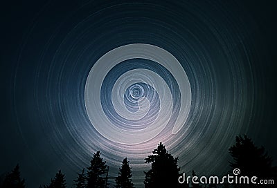 Star Trails Stock Photo