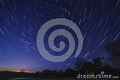 Star Trails - Astronomy - Space Stock Photo