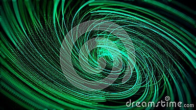 Star trails in outer space in seamless loop motion. Animation. Abstract digital meteor shower circling around, forming a Stock Photo