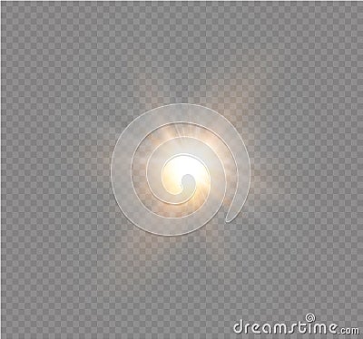 Star on a transparent background,light effect,vector illustration. burst with sparkles. Vector Illustration