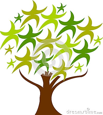 Star tree Vector Illustration