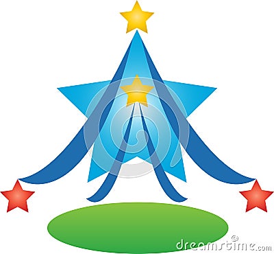 Star tree Vector Illustration