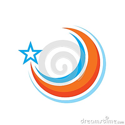 Star vector logo design. Success concept banner background. Winner icon. Vector Illustration