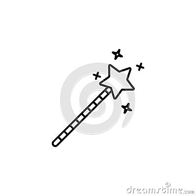 Star, wand, magic icon. Element of magic for mobile concept and web apps icon. Thin line icon for website design and development Stock Photo