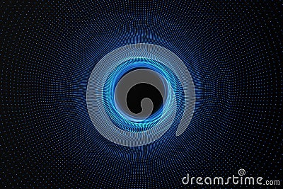 Star Warp or Hyperspace, abstract speed tunnel warp in space. Across the universe, 3d rendering Stock Photo