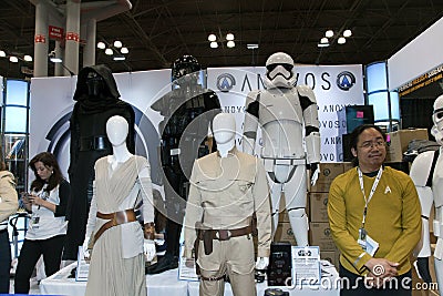 Star Wars costumes for sale at NY Comic Con Editorial Stock Photo
