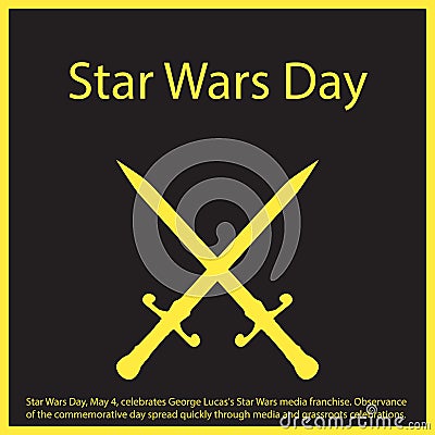 Star Wars Day. Vector Illustration