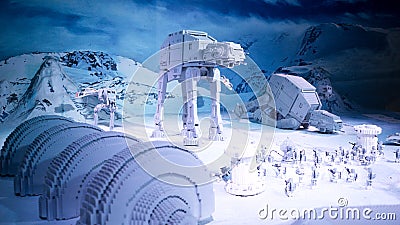 Star Wars Empire Strikes Back lego Editorial Stock Photo