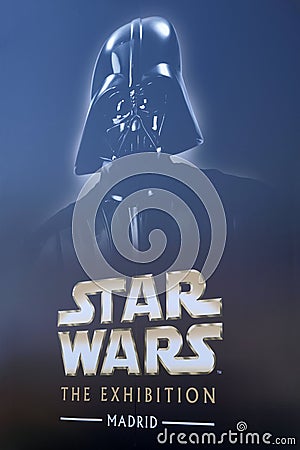 Star Wars exhibition ads Editorial Stock Photo