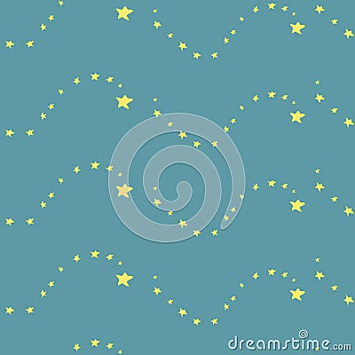 Star Waves vector seamless pattern Vector Illustration