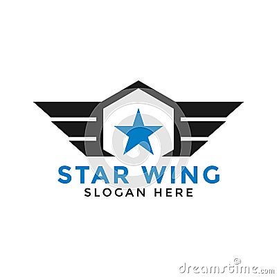Star wing logo icon design template vector Vector Illustration