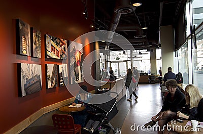 Starbucks coffee shop Seattle Editorial Stock Photo