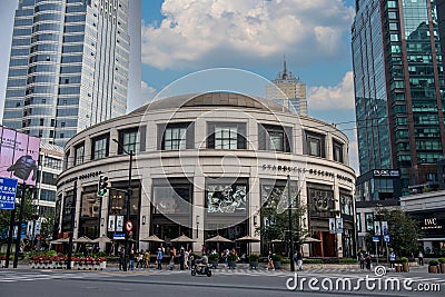 Starbucks exterior facade with cloudy sky, Shanghai China Editorial Stock Photo