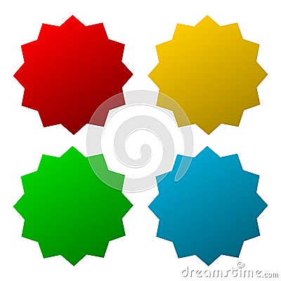 Starburst, badge shapes Vector Illustration