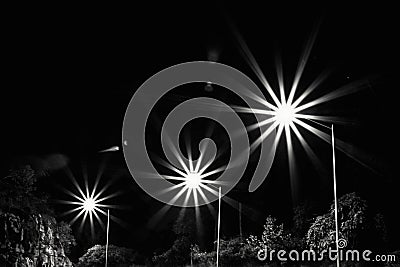 Starburst Streetlights Stock Photo