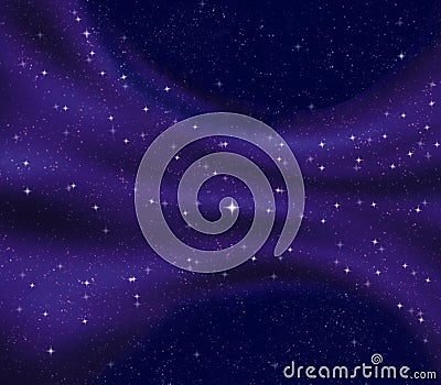 Starfield nebula starry sky Stock Photo