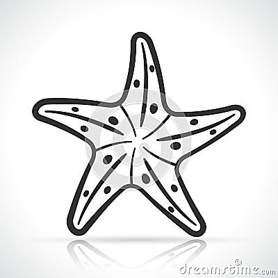 Starfish icon design on white background Vector Illustration