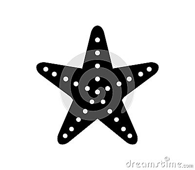 Starfish icon illustrated in vector on white background Stock Photo