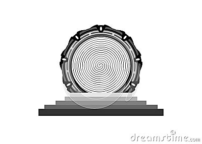 Stargate logo concept alien construction isolate on transparent background. Stargate Time Machine Portal Vector Illustration