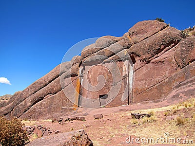 Stargate of Hayu Marca, Peru Stock Photo