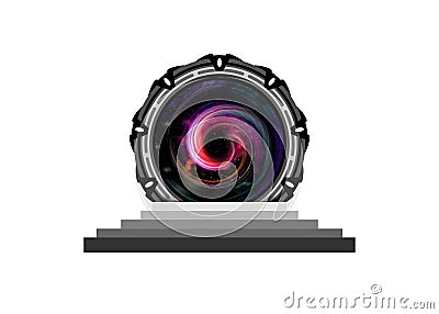 Stargate icon, portal gate logo concept alien construction isolate on transparent background. Spatial entrance time machine icon Vector Illustration