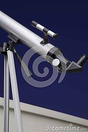 Stargazing telescope closeup Stock Photo