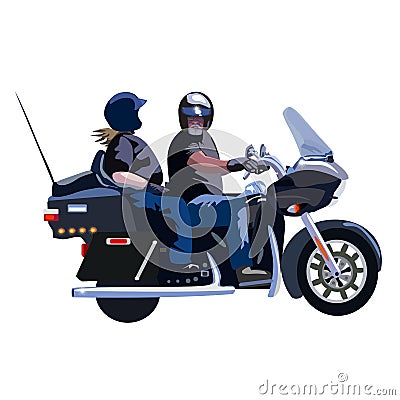 Staring biker gives a glaring look Stock Photo