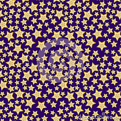 Starlight night complex seamless pattern vector Vector Illustration