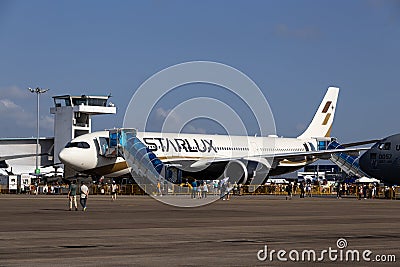 Singapore Airshow 2024 - Starlux Airbus A330-900 NEO Editorial Stock Photo