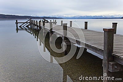 Starnberger lake in Feldafing. Germany. Bavaria. Stock Photo