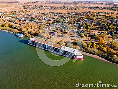 STAROCHERKASSKAYA, RUSSIA - CIRCA OCTOBER 2020: river motor ship Mustai Karim Editorial Stock Photo