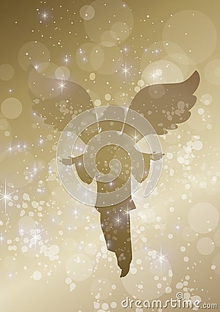 Starry angel Vector Illustration