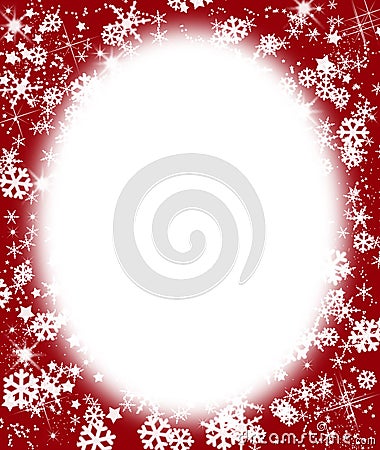 Starry christmas frame Stock Photo