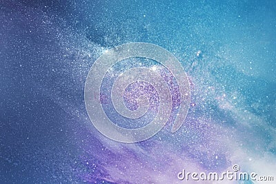 Starry galaxy background design Stock Photo