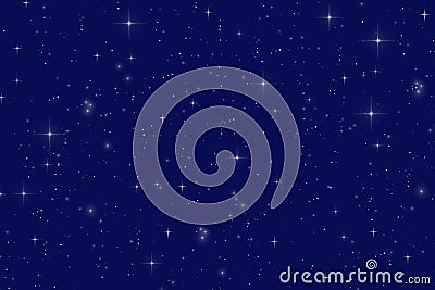 Starry night Cartoon Illustration