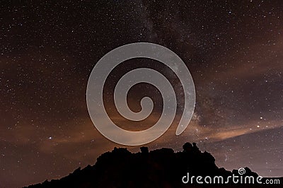 Starry Night above Tenerife Stock Photo