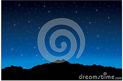 Starry night background Stock Photo