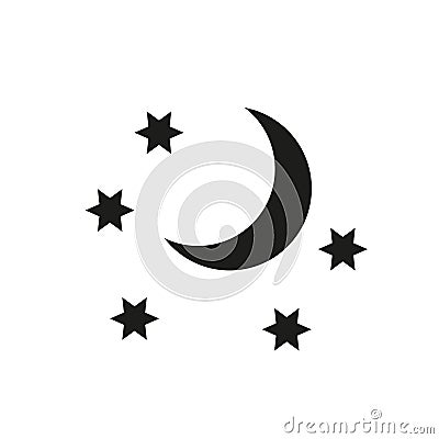 Starry night icon. Trendy Starry night logo concept on white background from Weather collection Vector Illustration