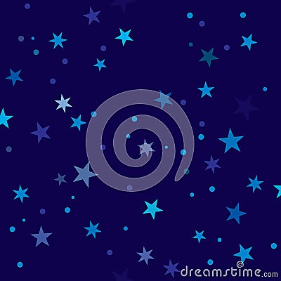 Starry Night pattern swatch Vector Illustration