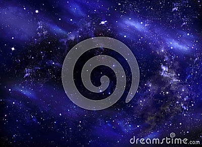 Starry night sky, galaxy background Stock Photo