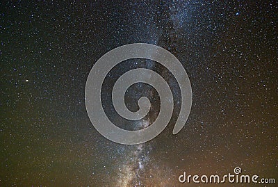 Starry Night Sky - Milky Way Galaxy Stock Photo