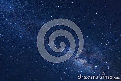 Starry night sky, Milky way galaxy with stars and space dust in Stock Photo