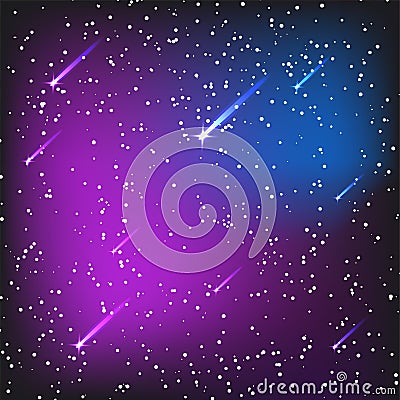 Starry outer galaxy cosmic space illustration universe background sky astronomy nebula cosmos night constellation vector Vector Illustration