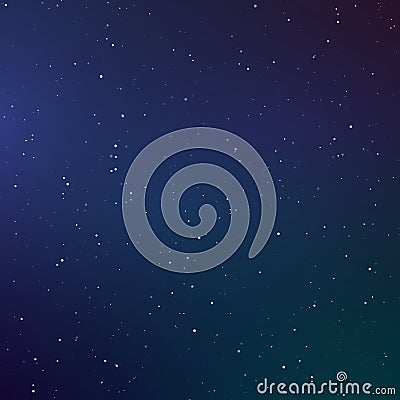 Starry sky color background. Dark night sky. Infinity space with shiny stars. Vector Vector Illustration