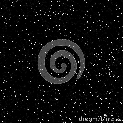 Starry sky hand draw seamless pattern, doodle rings and crosses in galaxy and stars style - endless background. Galaxy Vector Illustration