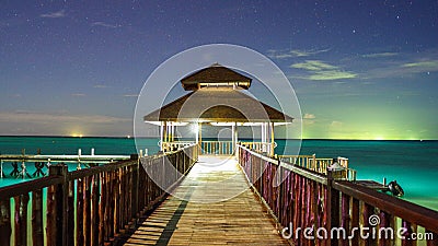 Starry sky in Mantanani Stock Photo